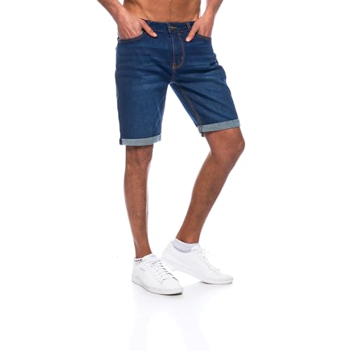 314hzeztk2l.jpg JEELSlim-Fit Jeans-Shorts für Herren - Basic Washed OEKO-TEX STANDARD 100 - Stretch-Hose - 5-Taschen-Design - Kurze Hose