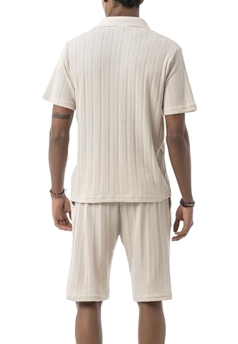 31bouwcvrdl.jpg Redbridge by Tarz Cool - Zweiepisodiges Strickset für Herren – Kurzarmshirt mit Polokragen und Shorts