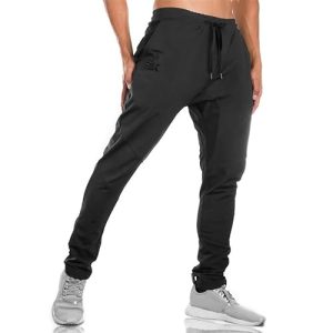 BROKIG Fitness Jogginghose für Herren mit Doppeltasche, Baumwolle Slim Fit Hose | BROKIG Männer Gym Sporthose Lange mit