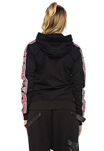 31eiautwccl.jpg Cipo & Baxx Damen Sweatjacke Kapuzenpulli Jacke Sweater Freizeit Übergangsjacke mit Schriftzügen + Comfort+ Jüngere Frau