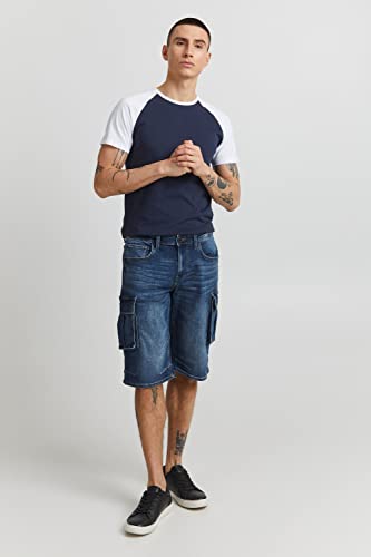 31ukcrkl7l.jpg Project PRNordin Herren Cargo Jeans Shorts - Stretch Stretch Regular Fit, Größe M, Blau
