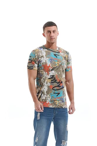 31bbphzlnul.jpg RONOMO Männer T-Shirt | 95% Baumwolle 5% | Street Graffiti | mittlere Elastizität | Vorwäscheschutz | Stacking