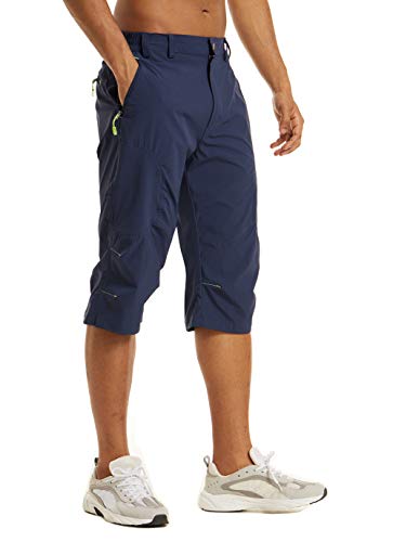 31eq5yxg ol.jpg KEFITEVD Herren Schnelltrocknend Outdoor Hose Mit Viele Taschen Sommer Shorts Atmungsaktiv Stretch Capri Radhose