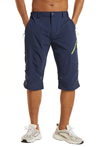 31fvp7m0ayl.jpg KEFITEVD Herren Schnelltrocknend Outdoor Hose Mit Viele Taschen Sommer Shorts Atmungsaktiv Stretch Capri Radhose