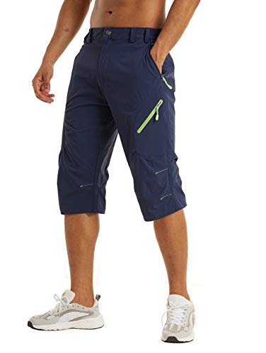 31ltdsw9fzl.jpg KEFITEVD Herren Schnelltrocknend Outdoor Hose Mit Viele Taschen Sommer Shorts Atmungsaktiv Stretch Capri Radhose
