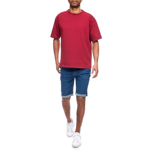 31vbhtxbzbl.jpg JEELSlim-Fit Jeans-Shorts für Herren - Basic Washed OEKO-TEX STANDARD 100 - Stretch-Hose - 5-Taschen-Design - Kurze Hose