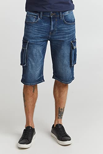 31wnqzqwg4l.jpg Project PRNordin Herren Cargo Jeans Shorts - Stretch Stretch Regular Fit, Größe M, Blau