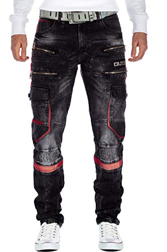 41 zx8iygbl 1.jpg Cipo & Baxx Herren Jeans - Stylische Denim-Mode mit hohem markanten Details | Regular & Slim Fit | Stonewashed & Used-Ef