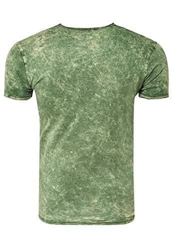 4106c09oawl.jpg Rusty Neal Herren Printed Tee Shirt Stretch Baumwolle Kurzarm Regular Fit S M L XL XXL 3XL 228