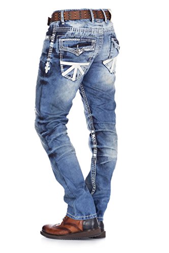 410ngtvsusl.jpg Cipo & Baxx Herren Straight Fit Jeans - Ekki blau -Slimming Effekt - W 33/L 32
