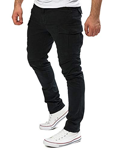 410znigwfxl.jpg Yazubi Jayden Herren Cargo Hose Baumwoll Cargo Jeans Trendige BaumwollenzugestellComfortable und SpielendraftigGrosse 32