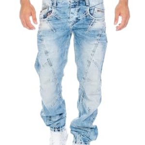 Cipo & Baxx Herren Jeans Hose mit Nähten fürComfort und Stil imUrbanen Alltag mitStretch-Funktion undVarious Fit Optione