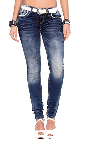 417xuwwuhbl.jpg Cipo & Baxx Damen Jeans Hose Slim Fit Ziernähten Casual Stonewashed Pants WD256 Trendy Slim Fit Jeans für Damen 5