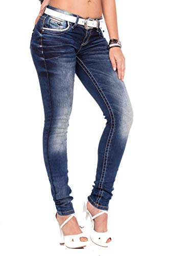 417s4redul.jpg Cipo & Baxx Damen Jeans Hose Slim Fit Ziernähten Casual Stonewashed Pants WD256 Trendy Slim Fit Jeans für Damen 5