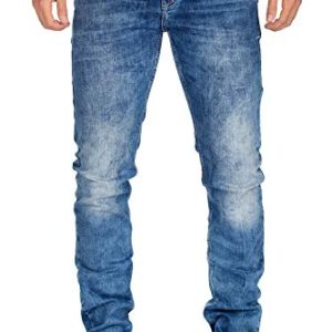 Cipo & Baxx Herren Jeans – Stilvolle Männer Jeans mit 5-Pocket-Design | Kontrastnähten & verzierten Gesäßtaschen | Perfe