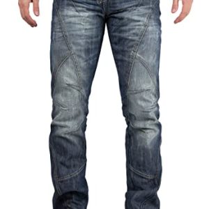 Cipo & Baxx Jeans Herren Regular-Straight Fit Kontrastnaht Pants füractive Hip-BeForever Comfortable Stretch Jeans Regul
