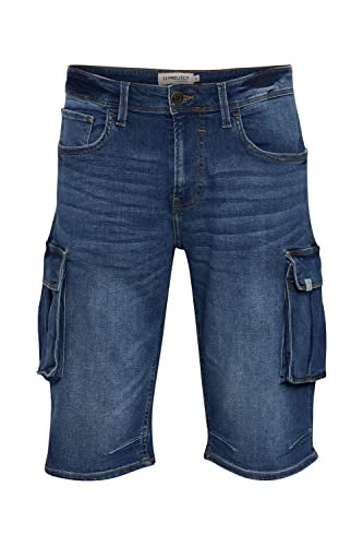 41atfnum3al.jpg Project PRNordin Herren Cargo Jeans Shorts - Stretch Stretch Regular Fit, Größe M, Blau