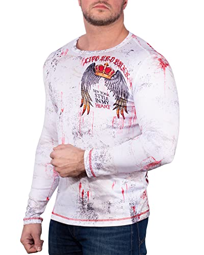 41burskhkwl.jpg Cipo & Baxx Herren Longsleeves Besonders Extravagant Langarm-Shirt mit UK-Charme für Jedermann im Outdoorscenie mit Comf