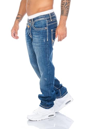 41clavfwe l.jpg Cipo & Baxx Herren Jeans Hose mit Nähten für Aktive Männer im Urbanen AlltagComfortable Jeans Hose mit ModernemDesign un