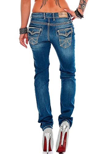 41dvue8n il 1.jpg Cipo & Baxx Damen Jeans - Einzigartige Styles & Auffällige Designs | Trendige Farbkleckse & Komfortable Fit | Ideal für