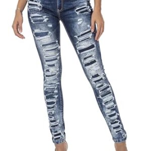 Cipo & Baxx Damen Jeanshose Core Konfektionelle Größe 28 | Cipo & Baxx Damen Jeanshose Trendig und Komfortabel Blau | C