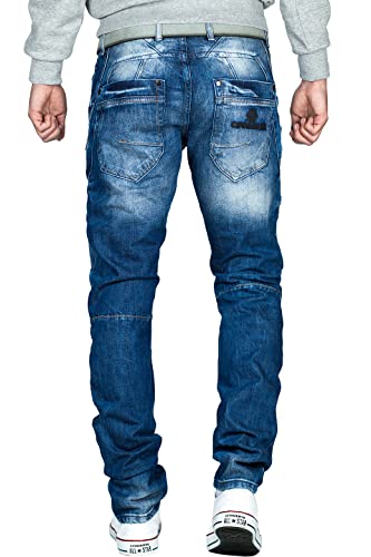 41gd3vxpicl 2.jpg Cipo & Baxx Herren Jeans im Bikerstyle – Regular Fit oder Slim Fit | Stone Washed Denim mit Ziernähten, Reißverschlüssen