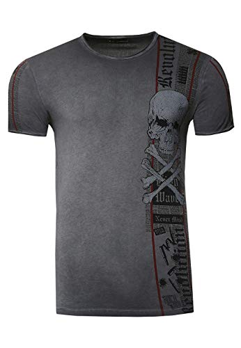 41lj7muxuil.jpg Rusty Neal Herren T-Shirt mitahlbaciescher Totenkopf-Print 100% Baumwolle S M L XL XXL 267
