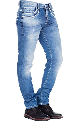 41p9w6s5 wl.jpg Cipo & Baxx Jeans Regular Fit - Blau für Männer - Comfortable Jeans -größe 32×34