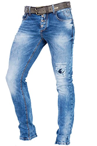 41puf9aikvl.jpg Cipo & Baxx Herren Jeanshose Ausgefallen Destroyed Slim Fit Denim Hose für trendbewusste Männer im Stadtgeschäft