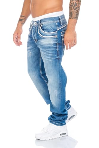 41qg7rslll.jpg Cipo & Baxx Herren Jeans Hose Modern Comfort Fit fürcomfortable Alltagsbekleidung