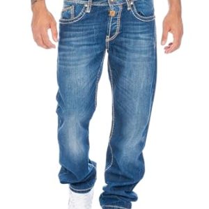 Cipo & Baxx Herren Jeans Hose mit Nähten für Aktive Männer im Urbanen AlltagComfortable Jeans Hose mit ModernemDesign un