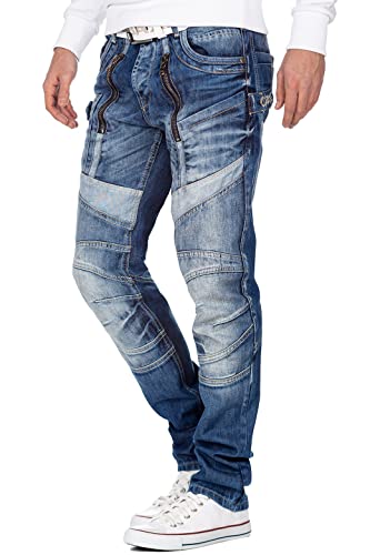 41sahsdirfl.jpg Cipo & Baxx Herren Jeans – Stylische Denim-Mode mit hohem markanten Designs | Regular & Slim Fit | Stonewashed Efekte fü