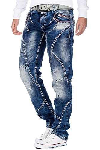 41sy2i5yvzl 1.jpg Cipo & Baxx Herren Jeans – Stylische Regular-Fit Denim mit Stone-Washed-Design & Used-Look | Bequeme & modische Jeans fü