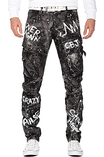 41vacdjze1l.jpg Cipo & Baxx Herren Jeans – Stylische Denim-Mode mit hohem Markanten Design |Regular & Slim Fit für Männer | Biker & Carg