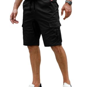 Elegancity Kurze Cargo Shorts Herren Sommer Freizeithose Mit 6 Taschen Elastische Taille S-XXL Elegancity Herren Chino
