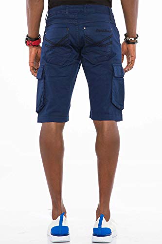 41zqv1r0hrl.jpg Cipo & Baxx Herren Jeans Shorts Premium Nieten Freizeit Hose