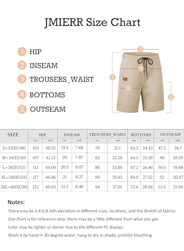 41as2j3s4vl.jpg JMIERR Kurze Hosen Herren Sommer Chino Baumwolle Elastische Taille mit Taschen Trendige Sommershorts für Herren mit elas