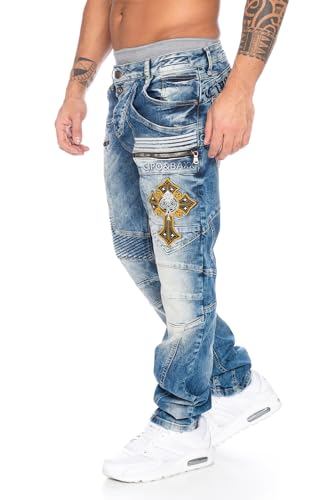 41dj8cz0g4l.jpg Cipo & Baxx Herren Nähte Jeans Hose - Duftig und bequem -größe 32x32