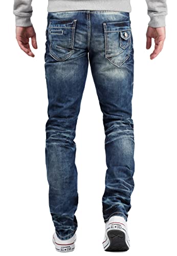 41e6ekfuol.jpg Cipo & Baxx Herren Jeans – Stilvolle Regular-Fit Denim mit Kontrastnähten | Bequeme & Modische Jeans für Männer | Stone-