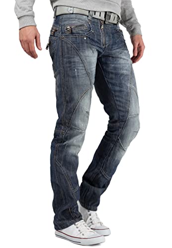 41f0ml5ps6l.jpg Cipo & Baxx Jeans Herren Regular-Straight Fit Kontrastnaht Pants füractive Hip-BeForever Comfortable Stretch Jeans Regul