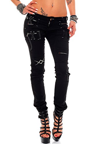 41hmzr1uu2l 1.jpg Cipo & Baxx Damen Jeans - Elegant & Trendig |cargo details & farbenklarce | perfekt für jeden anlass