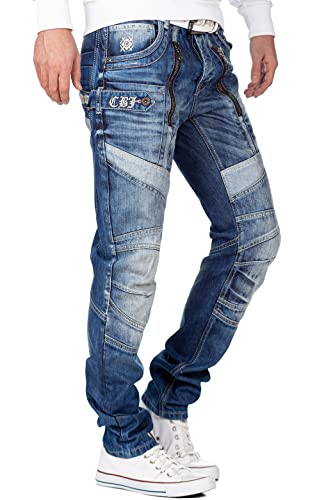 41igjjqgzgl.jpg Cipo & Baxx Herren Jeans – Stylische Denim-Mode mit hohem markanten Designs | Regular & Slim Fit | Stonewashed Efekte fü