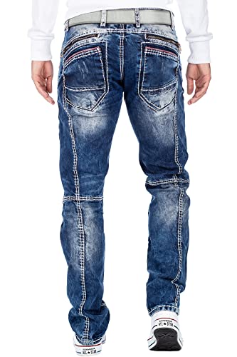 41jfcc4v1l.jpg Cipo & Baxx Herren Jeans – Stylische Regular-Fit Denim mit Stone-Washed-Design & Used-Look | Bequeme & modische Jeans fü
