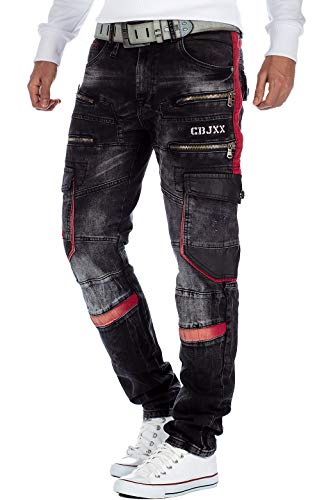 41nozgfeael 1.jpg Cipo & Baxx Herren Jeans - Stylische Denim-Mode mit hohem markanten Details | Regular & Slim Fit | Stonewashed & Used-Ef