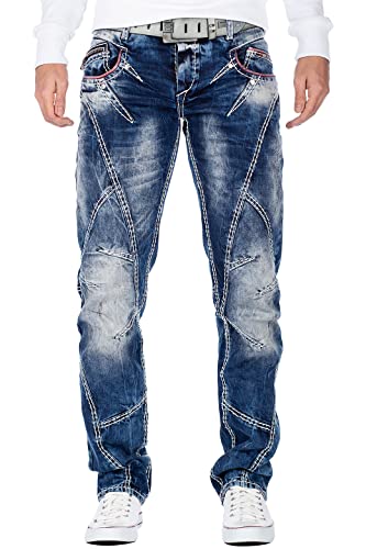 41nwakedtel 1.jpg Cipo & Baxx Herren Jeans – Stylische Regular-Fit Denim mit Stone-Washed-Design & Used-Look | Bequeme & modische Jeans fü