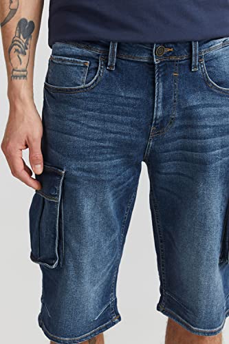 41pec8dd1pl.jpg Project PRNordin Herren Cargo Jeans Shorts - Stretch Stretch Regular Fit, Größe M, Blau