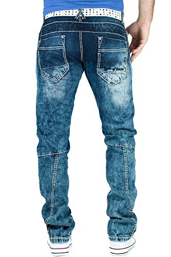 41somsuedl.jpg Cipo & Baxx Stylische Herren Jeans – hohem markanten Details & Regular & Slim Fit | Stonewashed & Used-Effekte für Männe