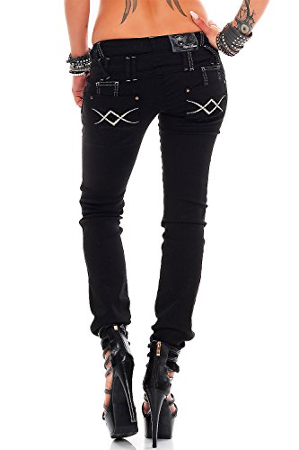 41tl vsru8l 1.jpg Cipo & Baxx Damen Jeans - Elegant & Trendig |cargo details & farbenklarce | perfekt für jeden anlass