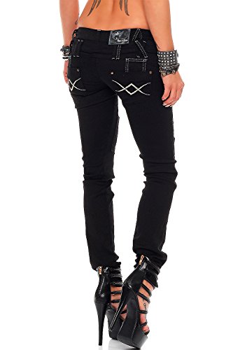 41yzi9ypzol 1.jpg Cipo & Baxx Damen Jeans - Elegant & Trendig |cargo details & farbenklarce | perfekt für jeden anlass