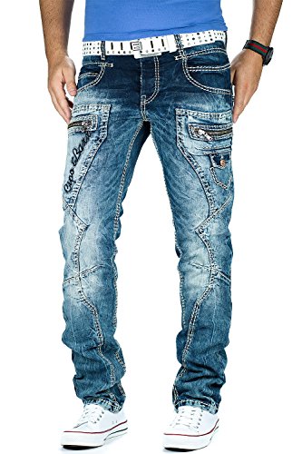 514 gyhdmll.jpg Cipo & Baxx Stylische Herren Jeans – hohem markanten Details & Regular & Slim Fit | Stonewashed & Used-Effekte für Männe